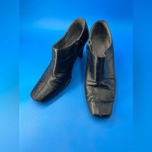 AEROSOLES Cinchuation Bootie Ankle Boot Black Vegan Leather Women's 8B